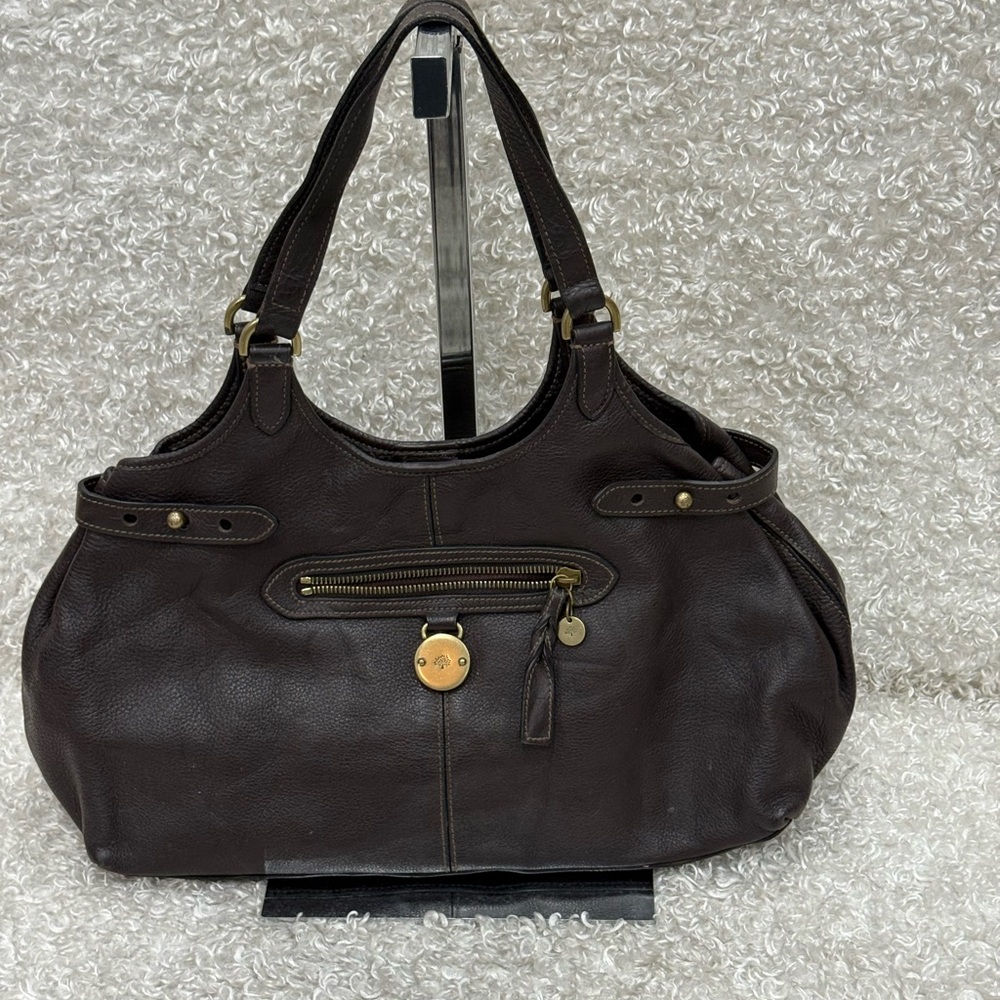 Mulberry Brown Somerset Leather Hobo Tote Bag